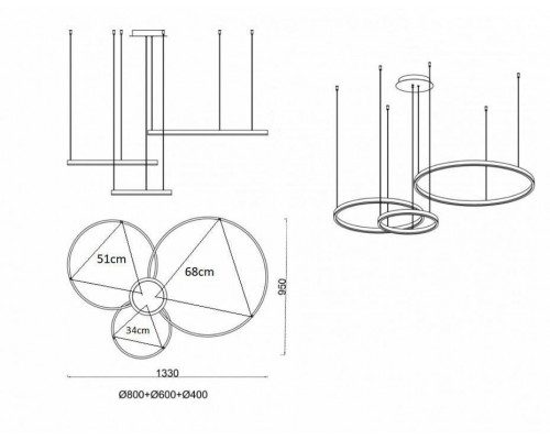 Подвесной светильник Kink Light Тор 08223,33P(3000K)