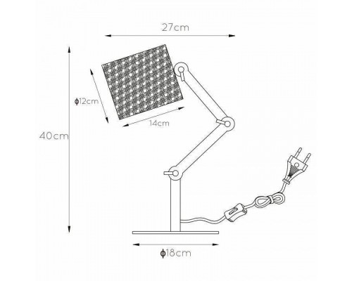 Настольная лампа декоративная Lucide Tampa 45592/81/30