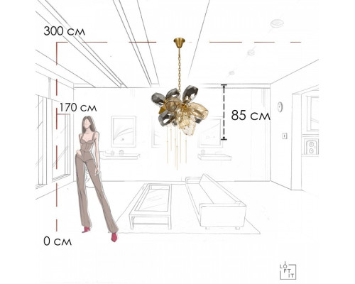 Подвесная люстра Loft it Britannica 10401/800S