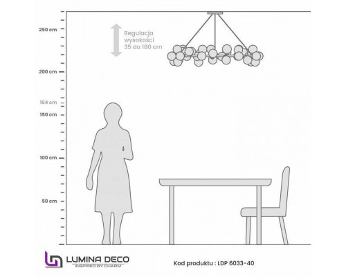 Подвесная люстра LUMINA DECO Marsiada LDP 6033-40 CHR