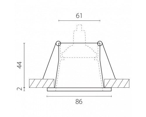 Встраиваемый светильник Lightstar Levigo Base 010057