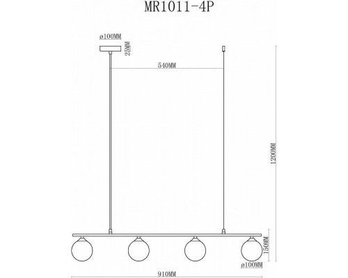 Подвесной светильник MyFar Stacy MR1011-4P