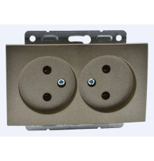 Розетка двойная, без рамки Mono Electric Despina / Larissa 500-002305-121