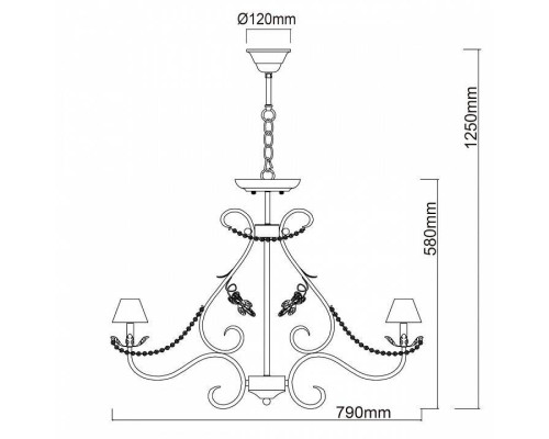 Подвесная люстра Chiaro Валенсия 6 299011608