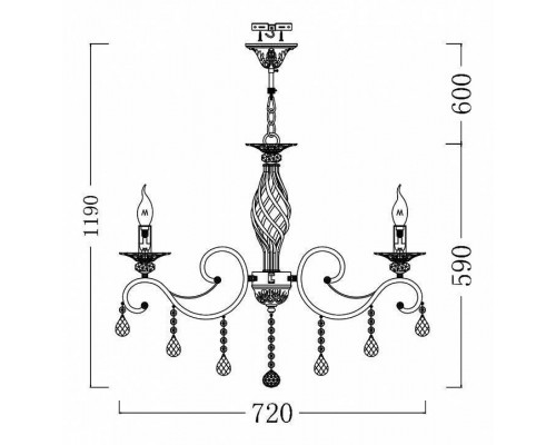 Подвесная люстра Maytoni Grace ARM247-08-G