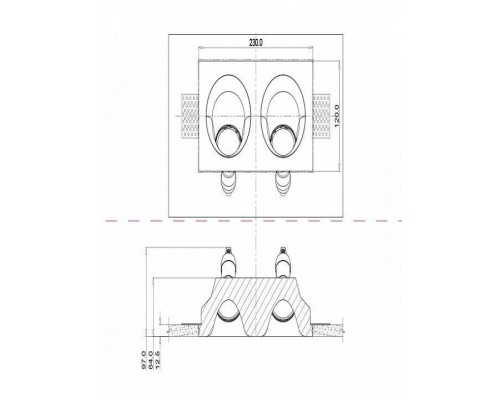 Встраиваемый светильник Maytoni Gyps Modern DL002-1-02-W