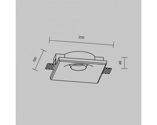 Встраиваемый светильник Maytoni Gyps Modern DL006-GU10-RD-W