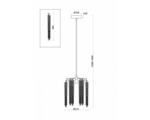 Подвесной светильник Freya Mineral FR1010PL-01G