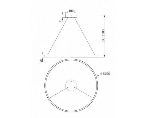 Подвесной светильник Maytoni Rim MOD058PL-L54BS4K