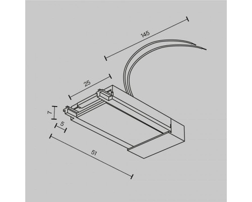 Токопровод концевой Maytoni Accessories for tracks Radity TRA084B-11W