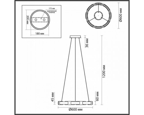 Подвесной светильник Odeon Light Fierro 4991/55L