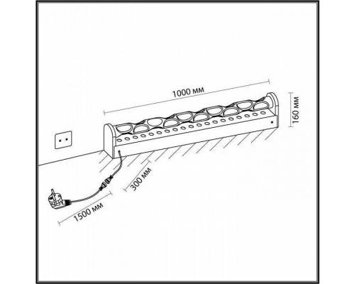 Наземный низкий светильник Odeon Light Waterfall 7027/72FL