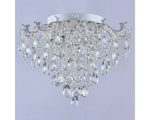 Потолочная люстра Reluce 04037 7 ламп белая с золотом 04037-0.3-07 WH+GOLD PN