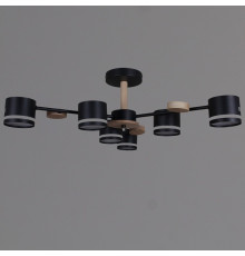 Люстра на штанге 68730-0.3-06 GX53 BK+WOOD