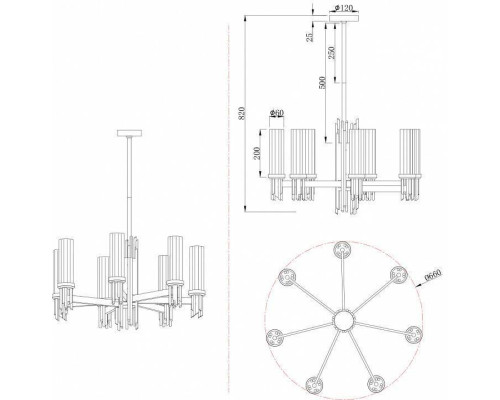 Люстра на штанге Stilfort Graff 2170/02/07P