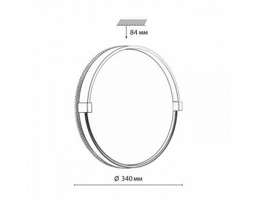 Накладной светильник Sonex Olidi Black 7647/CL