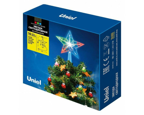 Верхушка на елку Uniel Звезда UL-00005491