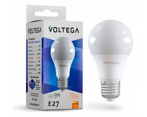 Лампа светодиодная Voltega General purpose bulb 9W 8343