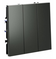 Выключатель трехклавишный без рамки Voltum S70 VLS030106