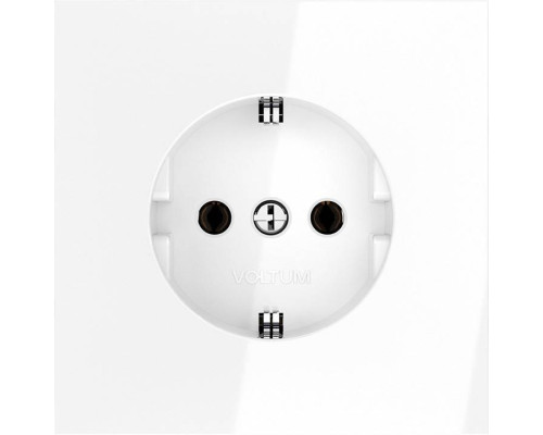 Розетка с заземлением, без рамки Voltum S70 VLS040101