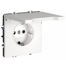 Розетка с заземлением и со шторкой, без рамки с крышкой Voltum S70 VLS040302