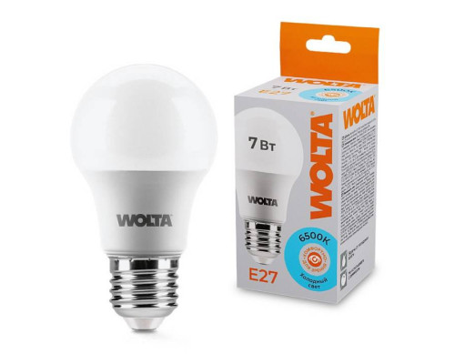 Лампа светодиодная Wolta  E27 7Вт 6500K 25W55BL7E27