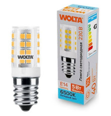 Лампа светодиодная Wolta  E14 5Вт 6500K WSTD-JCD-5W6KE14-C