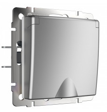 Розетка с заземлением и со шторкой, без рамки с крышкой Werkel  W1171206