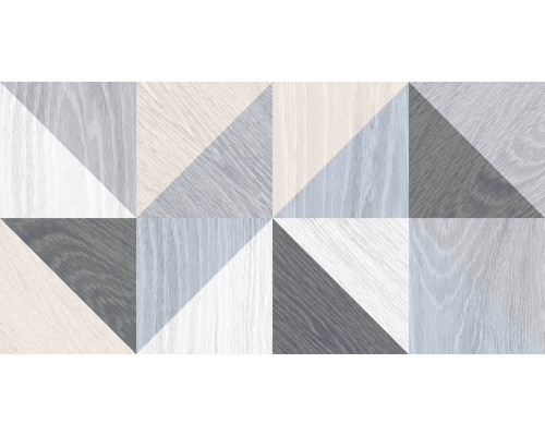 Village Плитка настенная голубой микс 34008 25х50