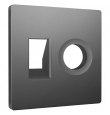 Накладка для ТВ-розетки и RJ-11 или RJ-45 Ambrella Volt ALFA AP6625