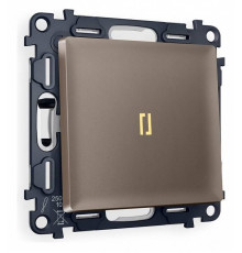 Выключатель одноклавишный с подсветкой без рамки Ambrella Volt Quant MA632010