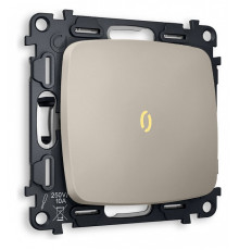 Выключатель одноклавишный с подсветкой без рамки Ambrella Volt Quant MO362010