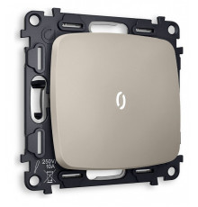 Выключатель одноклавишный с подсветкой без рамки Ambrella Volt Quant MO362015