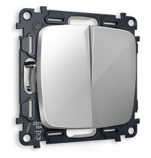 Выключатель двухклавишный без рамки Ambrella Volt Quant MO403010