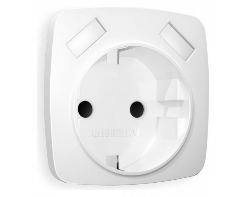 Накладка для розетки с заземлением и со шторками и 2хUSB type A Ambrella Volt Quant OP1290