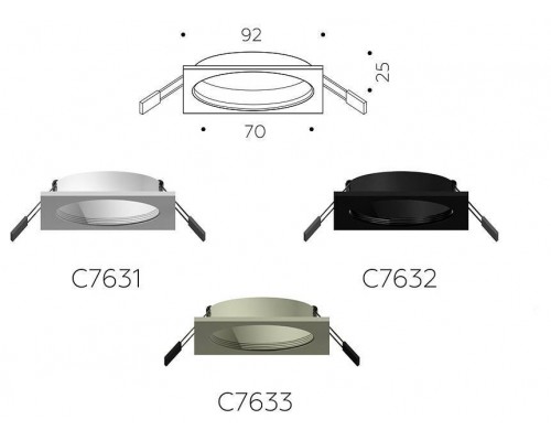 Встраиваемый светильник Ambrella Light C C7631