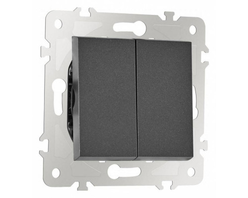 Выключатель двухклавишный без рамки Arte Milano 203 203.30-2.black