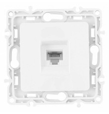 Розетка телефонная RJ-11 без рамки Arte Milano am-217 217.51-1.white