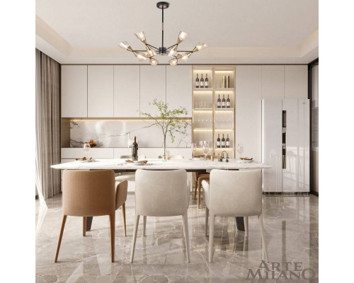 Люстра на штанге Arte Milano Neapolis 276708/12 BK/GD