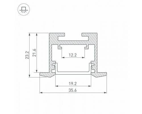 Профиль встраиваемый Arlight SL-LINE 033738