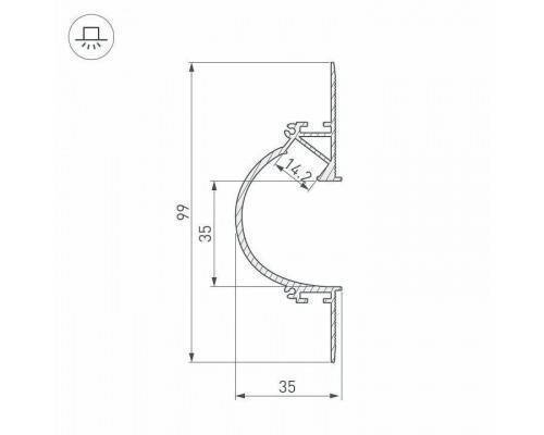 Профиль для карнизов Arlight ARH-CEIL 034982