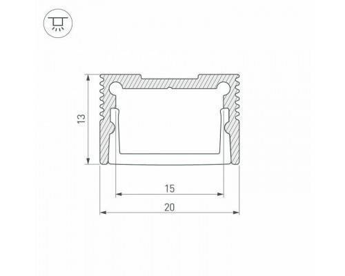 Профиль накладной Arlight SL-SLIM 037112