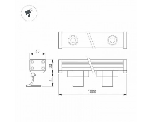 Настенный прожектор Arlight AR-LINE 041730