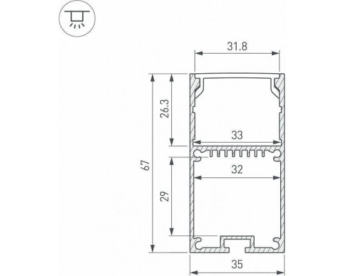 Профиль накладной Arlight SL-LINE 042903