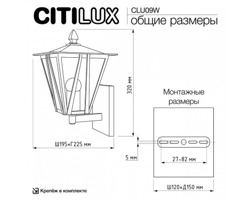 Светильник на штанге Citilux FORTS CLU09W