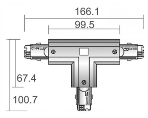 Соединитель T-образный для треков Deko-Light D Line 710027