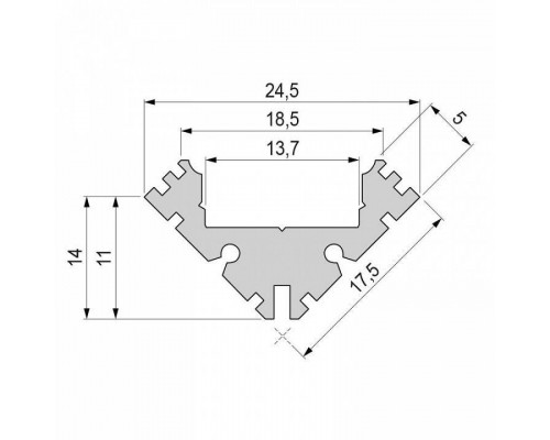 Профиль накладной Deko-Light AV-04-12 975410