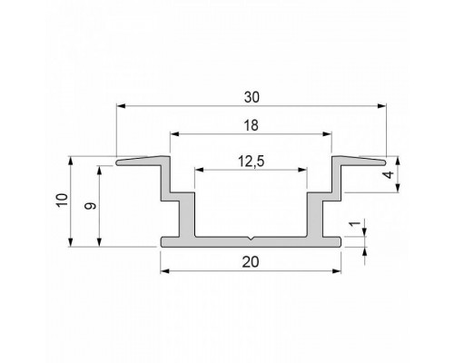 Профиль накладной Deko-Light T-flat 975720