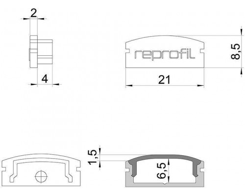 Набор из 10 заглушек для профиля Deko-Light F-AU-01-15 978531