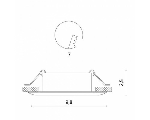 Встраиваемый светильник Divinare Sciuscia 1765/01 PL-1